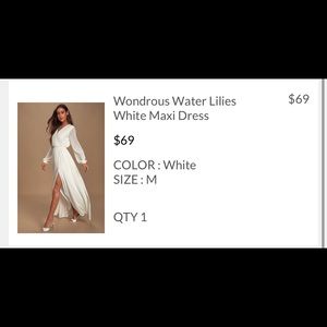 Wondrous Water Lilies White Maxi Dress